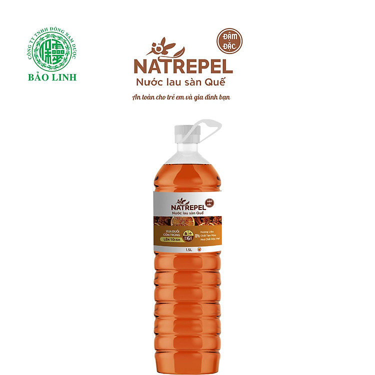 Nước lau sàn Hương Quế 1500ml - 100% từ thiên nhiên, chống côn trùng, mùi hương thơm ngát, thoải mái, dễ chịu, thư giãn .