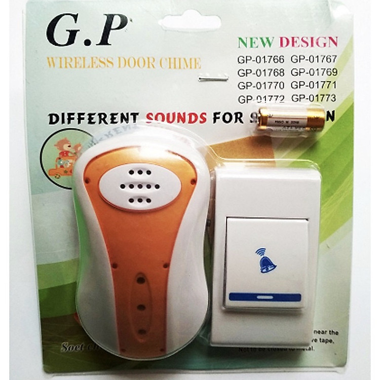 Chuông Cửa Không Dây Cắm Điện Trực Tiếp GP-01772 Kín Nước