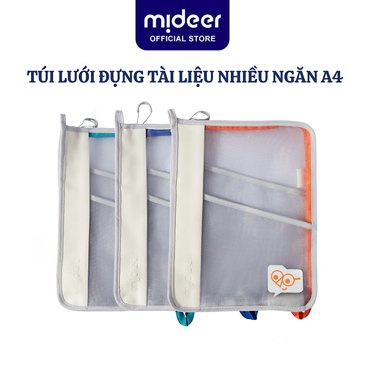 Túi lưới đựng tài liệu nhiều ngăn A4 Mideer – Màu xanh lá