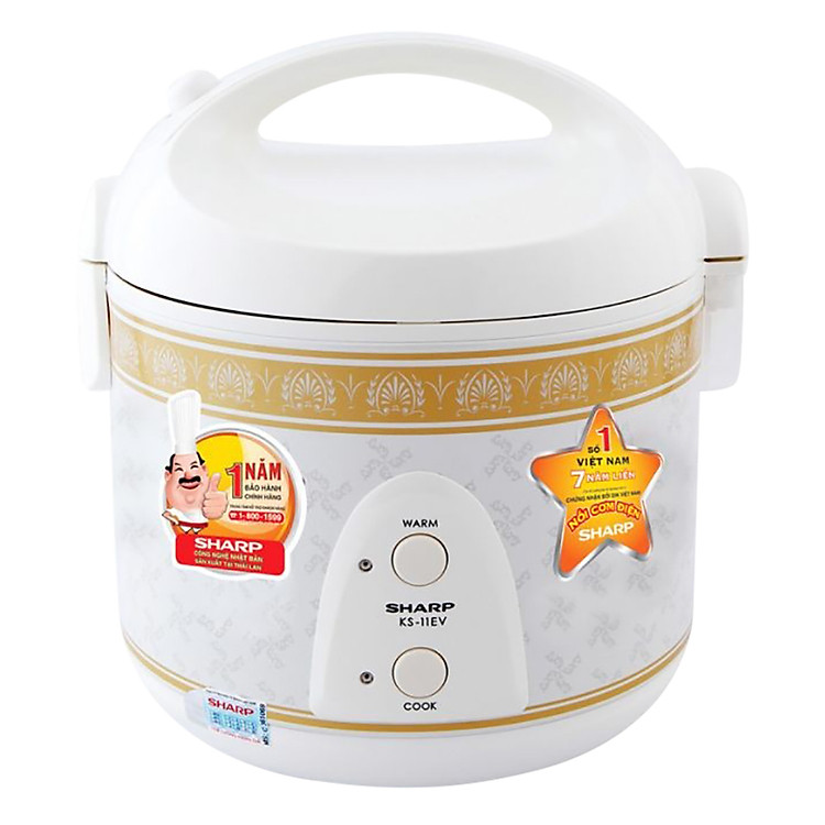 Nồi Cơm Điện Nắp Gài Sharp KS-11EV''RG'' (1L) - Hàng chính hãng