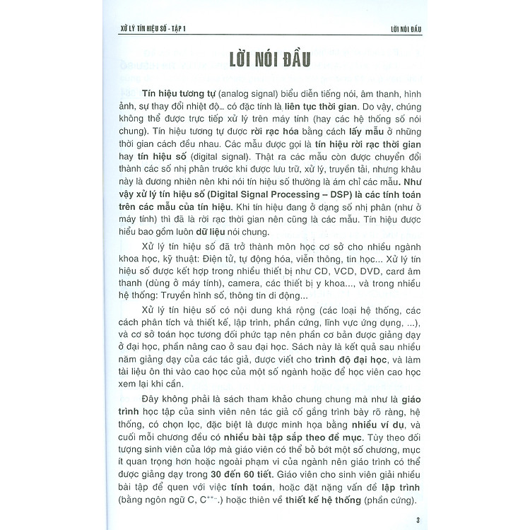 Xử Lý Tín Hiệu Số, Tập 1 - Ảnh 3