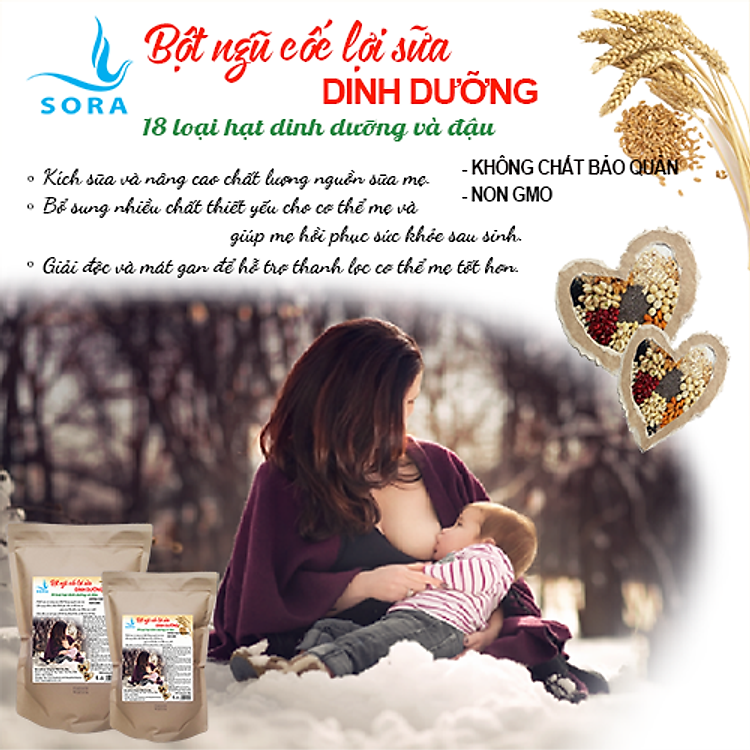 Tìm mua tại Avakids:Sora Bột ngũ cốc lợi sữa 500g, tràn ngập Khuyến mãi, Ưu đãi