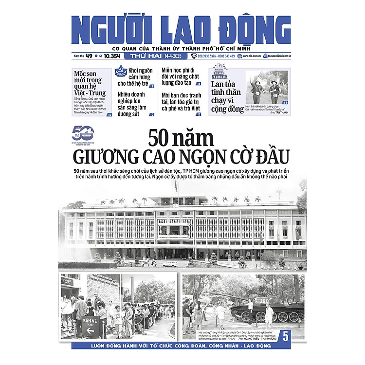 báo Người Lao Động từ ngày 14-04-2025 đến 20-04-2025