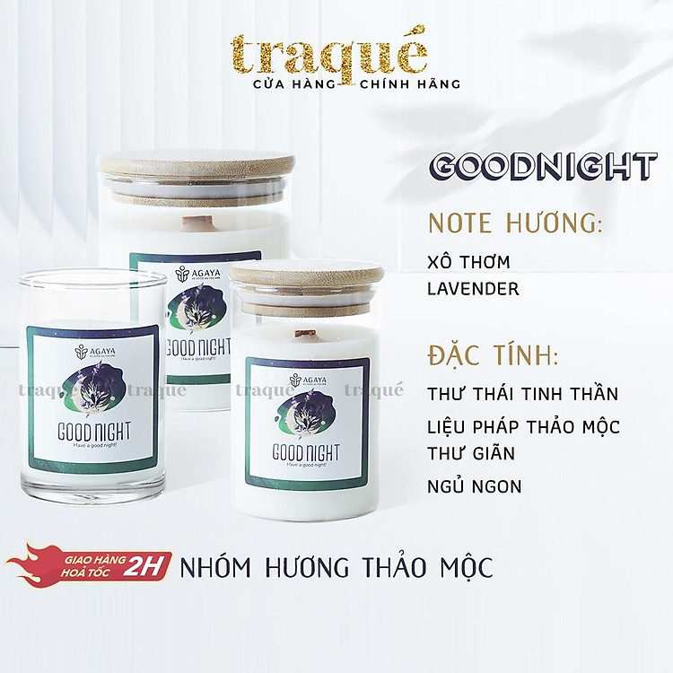 Nến thơm Candle Cup/Agaya - Hương Thảo Mộc GOODNIGHT