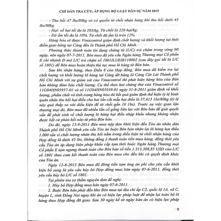 Chỉ dẫn tra cứu áp dụng Bộ luật Dân sự năm 2015 (Tái bản lần thứ nhất có sửa đổi bổ sung) - Ảnh 7