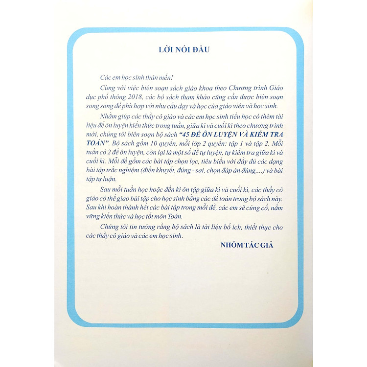 45 Đề Ôn Luyện Và Kiểm Tra Toán 3 - Tập 2 - Ảnh 6