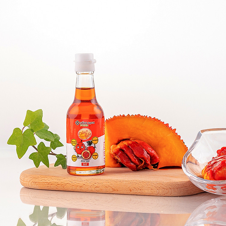 Dầu Gấc Cho Bé Ăn Dặm Dầu Gấc Nguyên Chất Sống Sạch Food chai 60ml