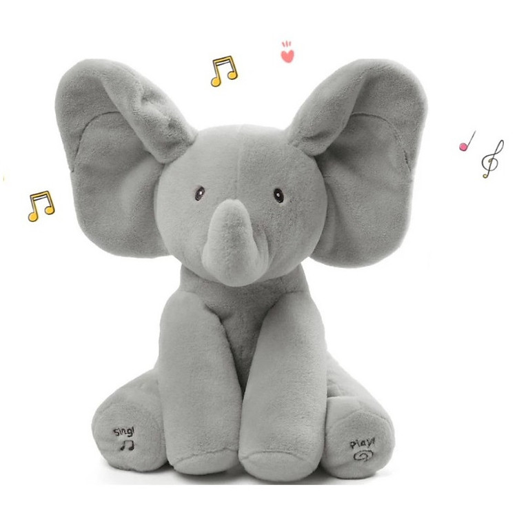 Đồ Chơi Trẻ Em Voi Biết Hát, Biết Vẫy Tai, Voi Ú Oà Size Lớn (Có Video Mô Phỏng)