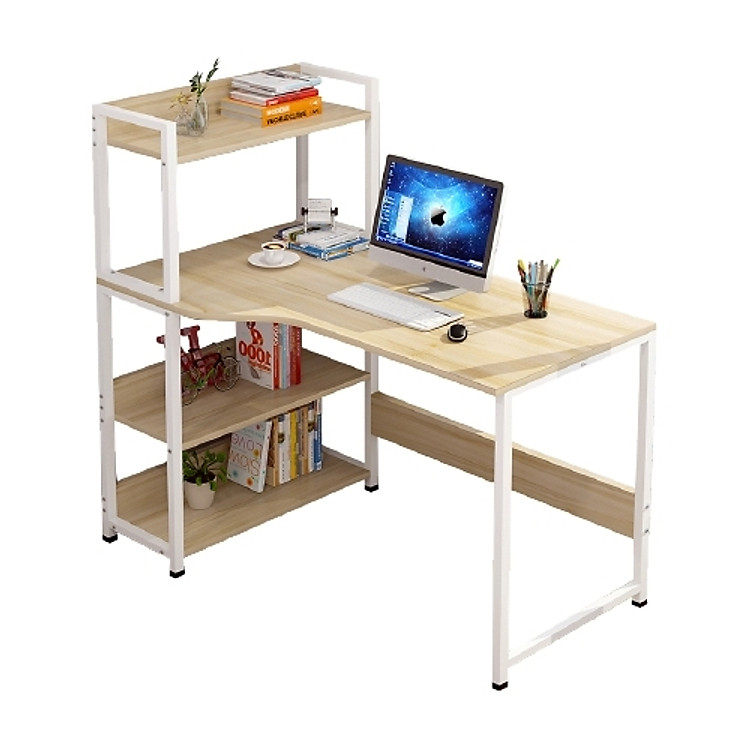 Bàn làm việc học tập kèm kệ sách đa năng thuận lợi Mẫu H02 (Hàng nhập khẩu)