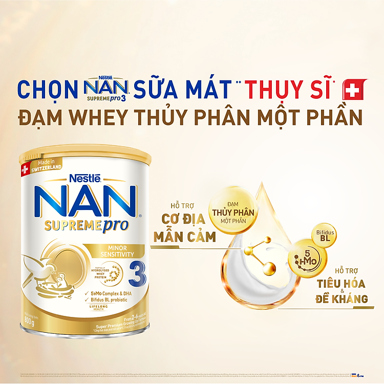Sữa bột Nestlé NAN SUPREMEPRO 3 800g Đảm bảo Ưu đãi - Hình ảnh 2