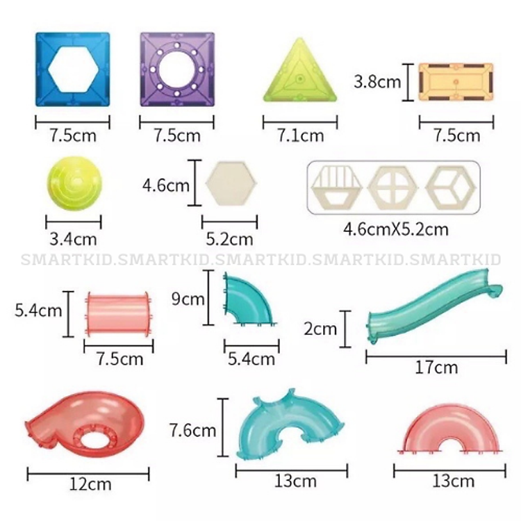 Bộ xếp hình nam châm MAGNETIC BLOCKS Chính hãng Tiết kiệm - Hình ảnh 4