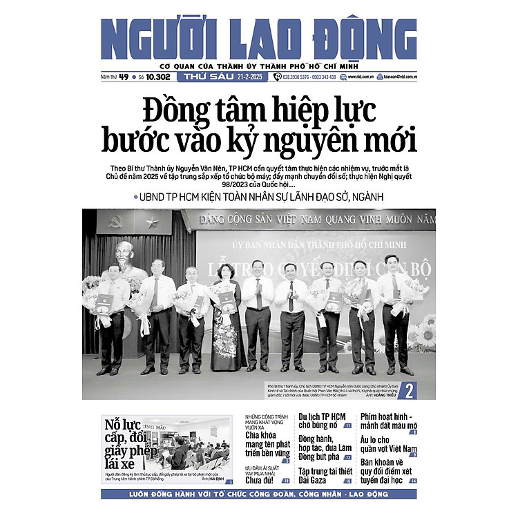 Nhật báo Người Lao Động từ ngày 17-02-2025 đến 23-02-2025 - Ảnh 5
