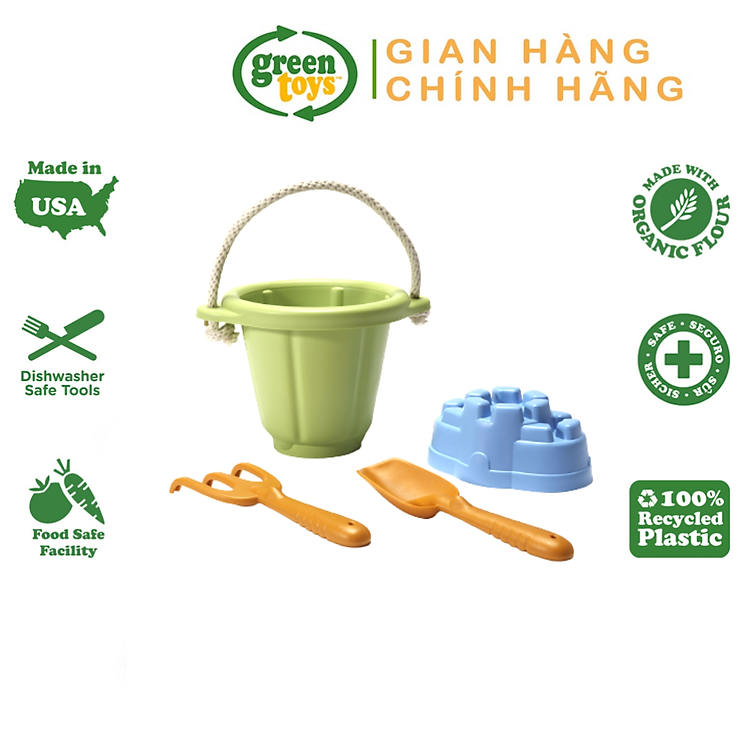 Tìm mua tại Avakids: Bộ Đồ Chơi Cát Green Toys Cho Bé - Ngập tràn khuyến mãi