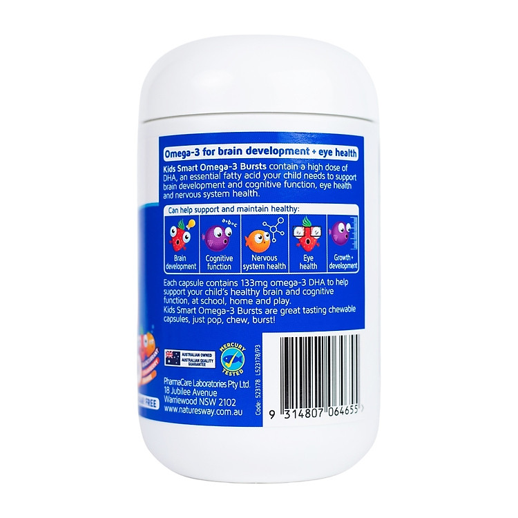 Dầu Cá Nature's Way Kids Bursts 60 Viên Chất lượng Giá tốt - Hình ảnh 3