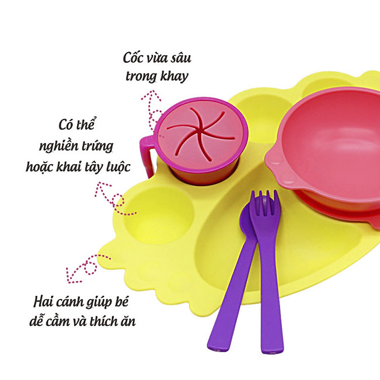 Mua Bộ khay ăn dặm an toàn UINLUI Chính hãng Giá tốt - Hình ảnh 5
