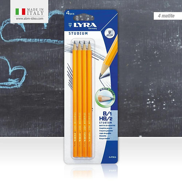 Bút chì đen LYRA STUDIUM (4 chiếc) - Ảnh 3