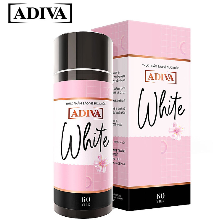 Thực Phẩm Chức Năng Bảo Vệ Sức Khỏe Viên Nang White Adiva (60 Viên /Hộp)