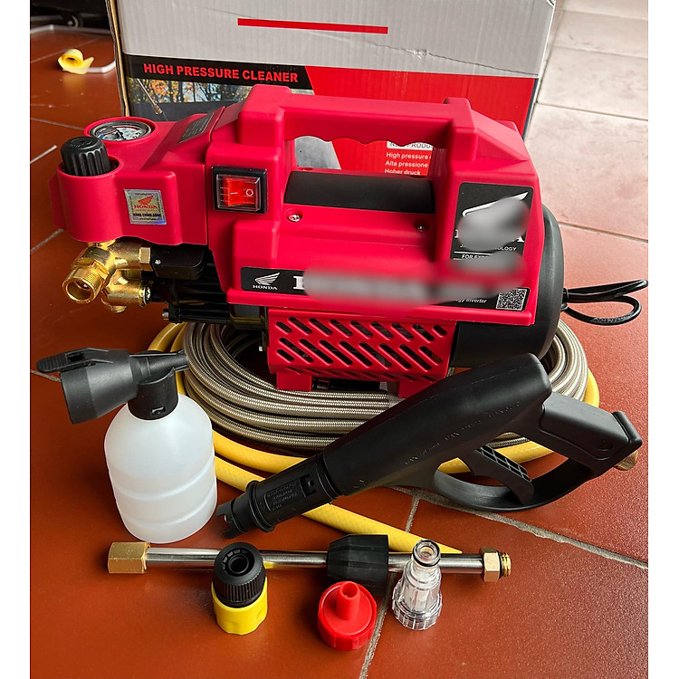 Máy rửa xe gia đình, may rua xe công suất mạnh KUSHIMA có thể chỉnh áp, máy RỬA xe mini, máy rửa xe áp lực cao, máy xịt rữa xe dễ dàng sử dụng, ống bơm nước 15m, vòi bơm áp lực cao C0009b9