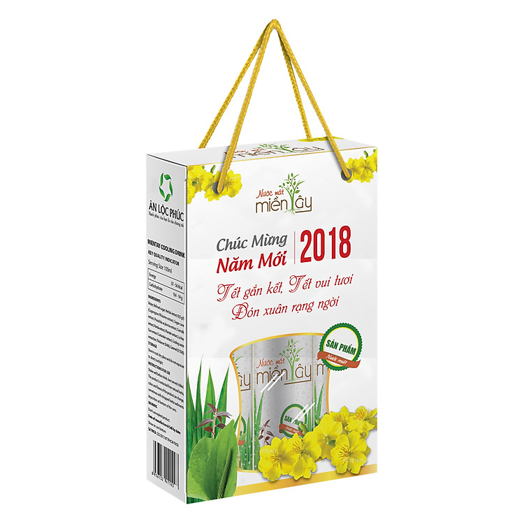 Hộp Quà Tết Nước Mát Miền Tây Ân Lộc Phúc (6 Lon / Hộp)