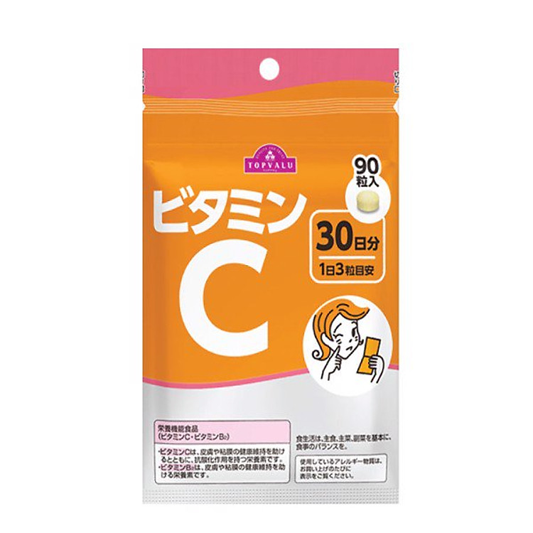 Viên Uống Topvalu Bổ Sung Vitamin B2 và C Gói 90 Viên