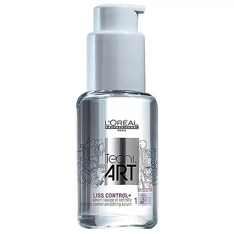 Tinh dầu L'oreal Tecni art. Liss Control + Intense Smoothing Serum Force 1 bóng mượt và chống rối 50ml