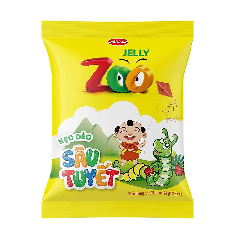 Kẹo dẻo Zoo Bibica Sâu Tuyết Túi 24g