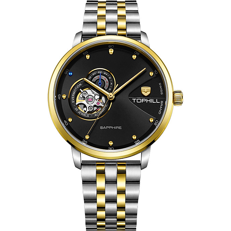 Đồng hồ nam máy cơ tự động chính hãng Thụy Sĩ TOPHILL TW060G.S6158