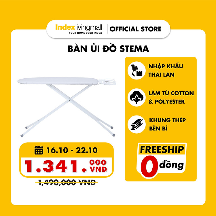 Bàn đề ủi, cầu là quần áo STEMA màu xám | Index Living Mall | Nhập khẩu Thái Lan