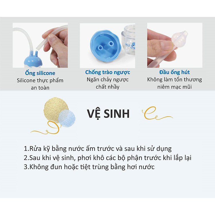 Hút Mũi Dây Silicone Mềm Ku.Ku Chính hãng Ưu đãi - Hình ảnh 2