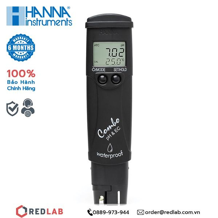 Bút đo pH/Độ dẫn/TDS/Nhiệt Độ thang cao cầm tay Hanna HI98130