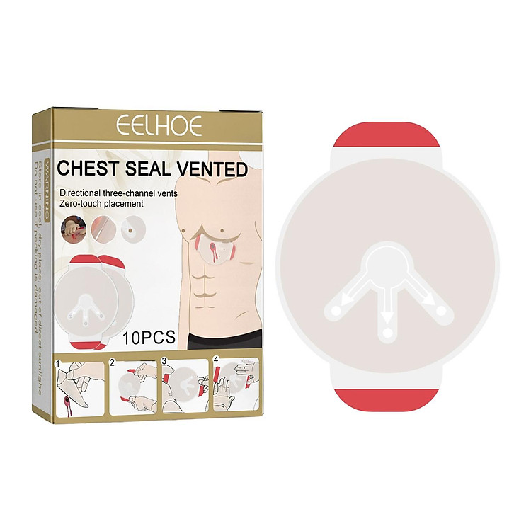 10x Sterile Chest Seal Vented Adhesive Wound Band Wound Care