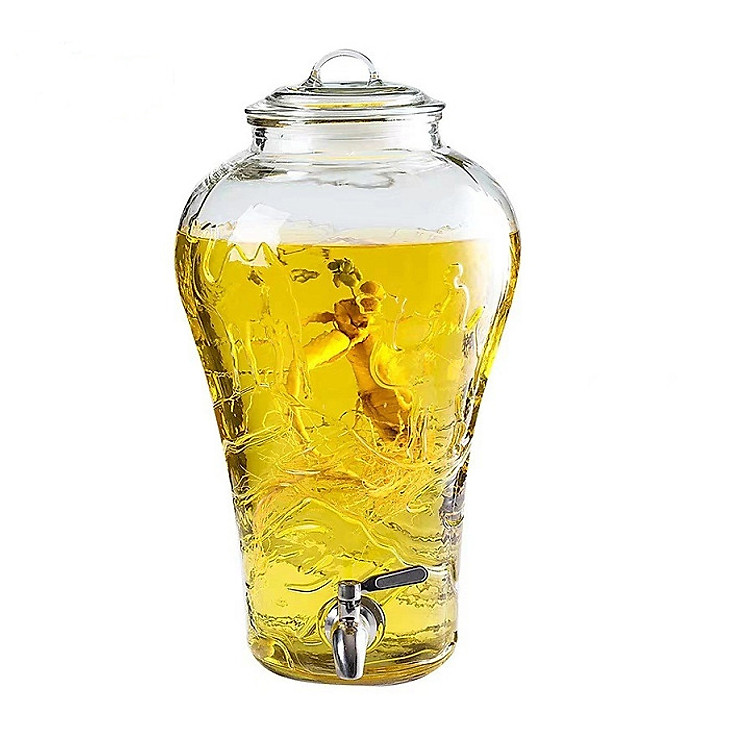 Bình Ngâm Rượu Sâm Thủy Tinh Họa Tiết Con Lạc Đà (Có Van)