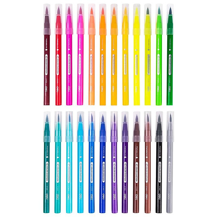 Hộp Bút Lông Màu Cọ Mềm Deli EC10324 (24 chiếc) - Ảnh 3