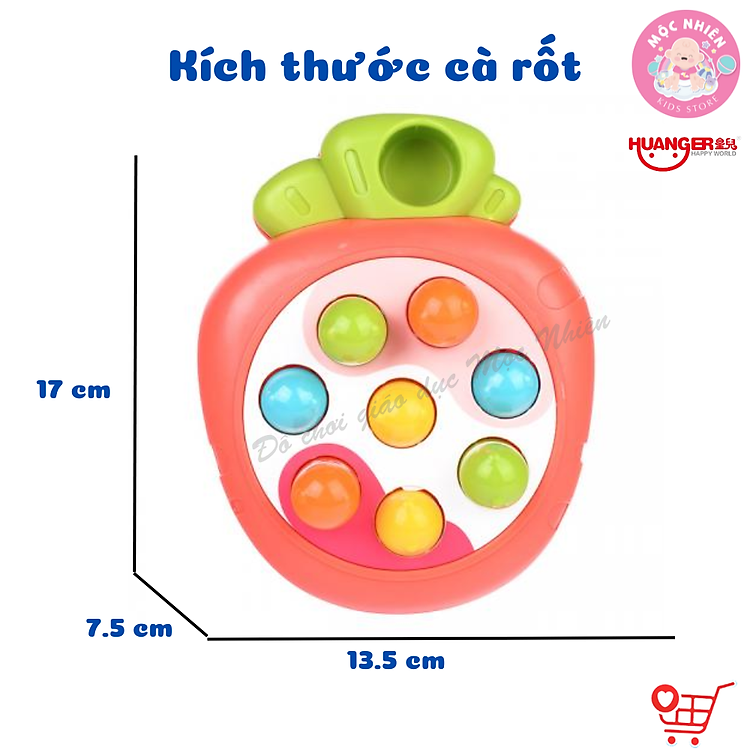 Mua Đồ Chơi Sơ Sinh Gõ Trứng Cà Rốt Chính hãng Tiết kiệm - Hình ảnh 3
