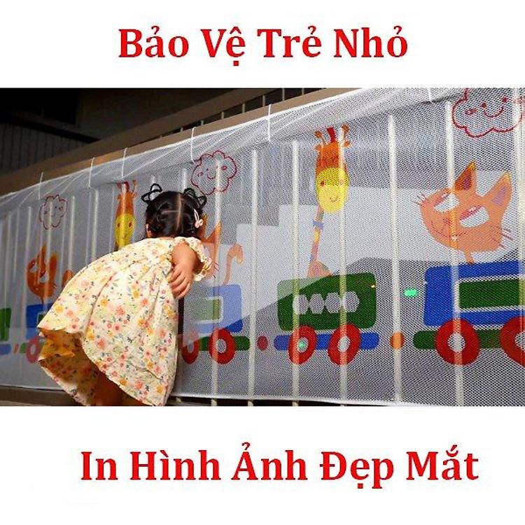 Tấm lưới chắn cầu thang, chắn lan can, chắn ban công 2m x 78cm bảo vệ bé