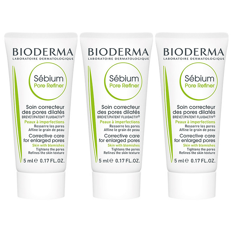 Combo 3 Kem Dưỡng Da Làm Se Khít Lỗ Chân Lông Giảm Bóng Nhờn BIODERMA Sebium Pore Refiner 5ml x3