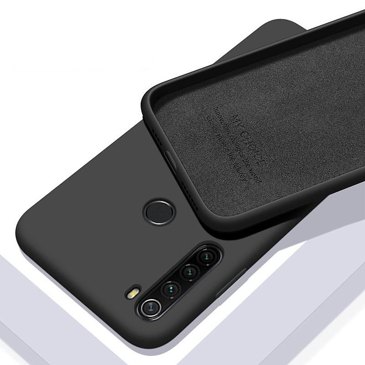 Ốp lưng Cho Xiaomi Redmi Note 8 nhựa TPU dẻo màu, mặt trong vải nhung My Choice