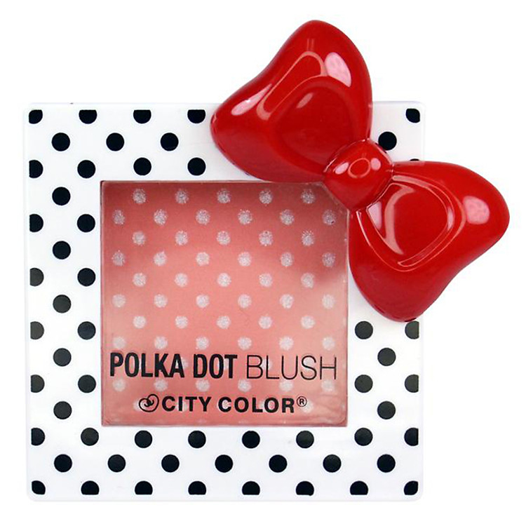 Má hồng nơ đỏ POLKA DOT