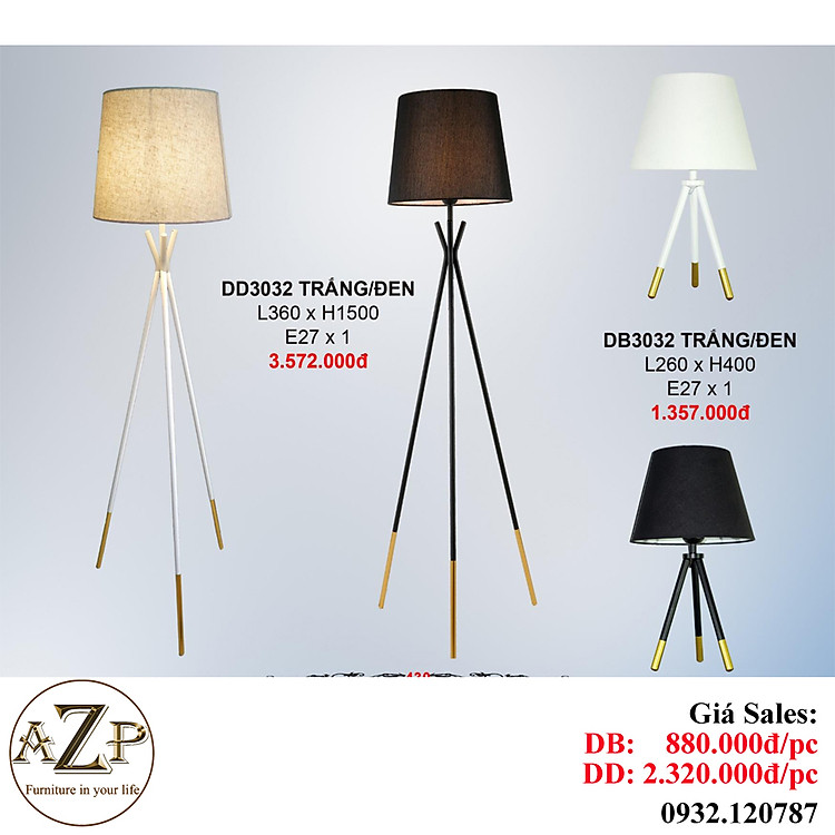AZP - ĐÈN ĐỨNG / ĐÈN TRANG TRÍ / ĐÈN PHÒNG KHÁCH AZP-3032 phong cách đương đại, hàng nhập khẩu AZP