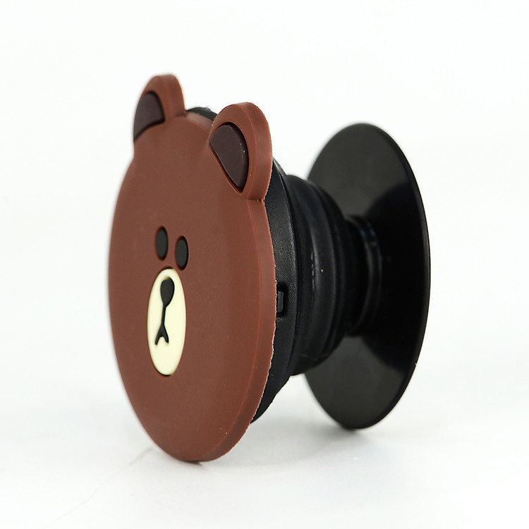 Gía đỡ điện thoại đa năng, tiện lợi - PopSockets - Hình Hoạt hình 3D - Gấu Brown - Hàng Chính Hãng