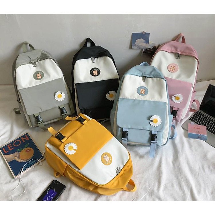 Balo hoa cúc, balo chống nước thời trang TNX 84
