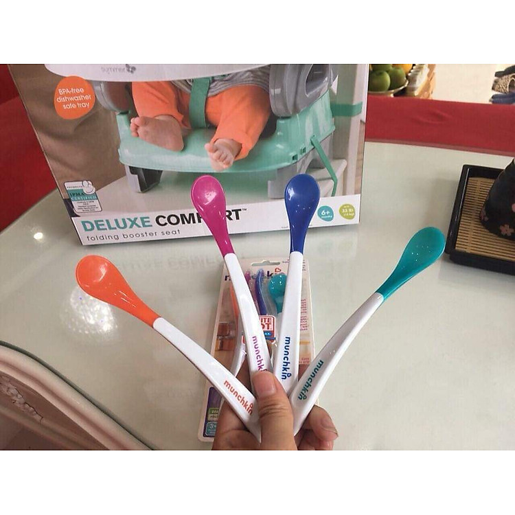 Bộ 4 thìa ăn dặm Munchkin Mỹ Chính hãng Giá rẻ - Hình ảnh 3