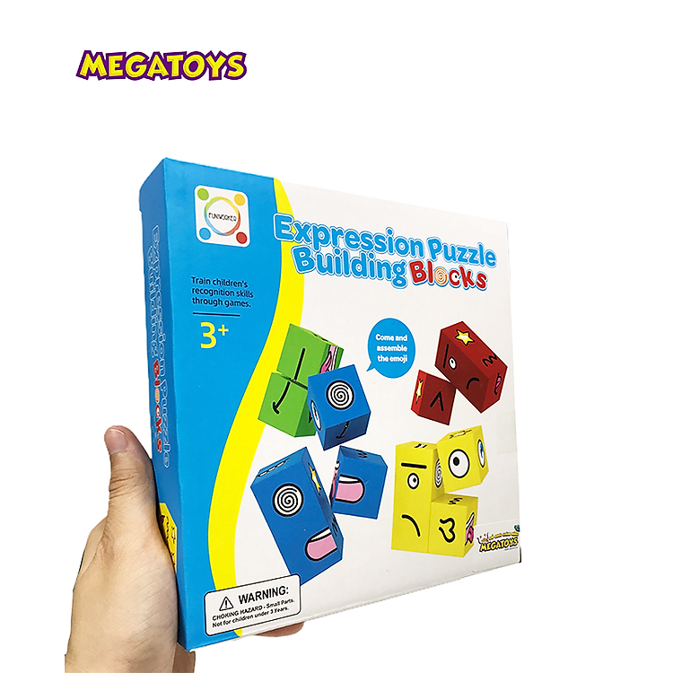 Bộ trò chơi đội nhóm - Ghép hình khuôn mặt biểu cảm - 999-106 - siêu vui (nhanh tay, nhanh mắt) bằng gỗ