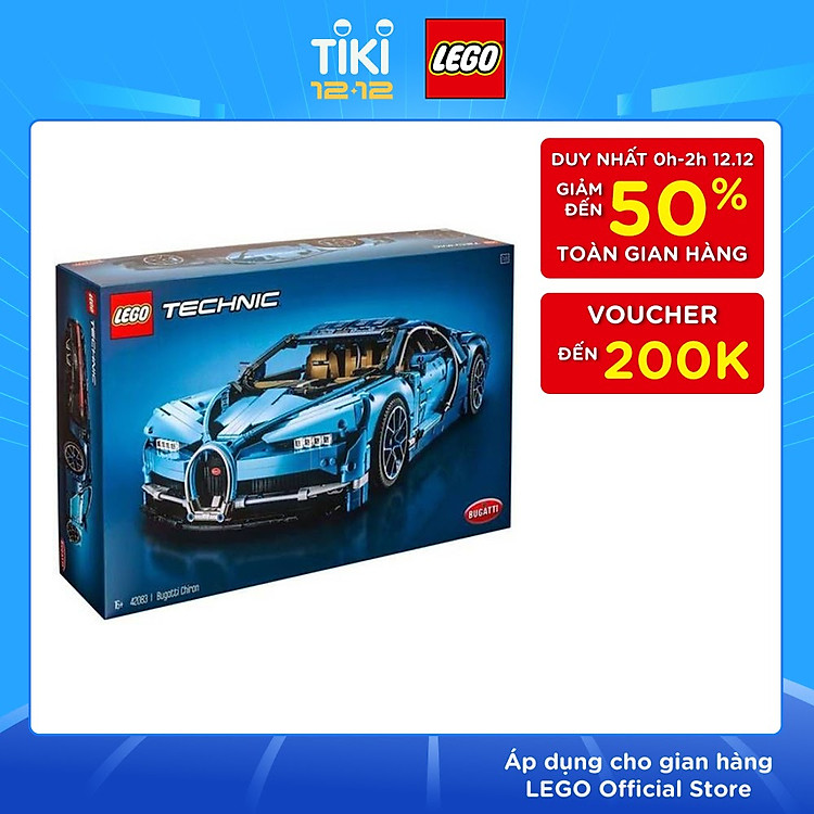 Siêu Xe Bugatti Chiron LEGO TECHNIC 42083 Chính hãng Giá rẻ - Hình ảnh 2