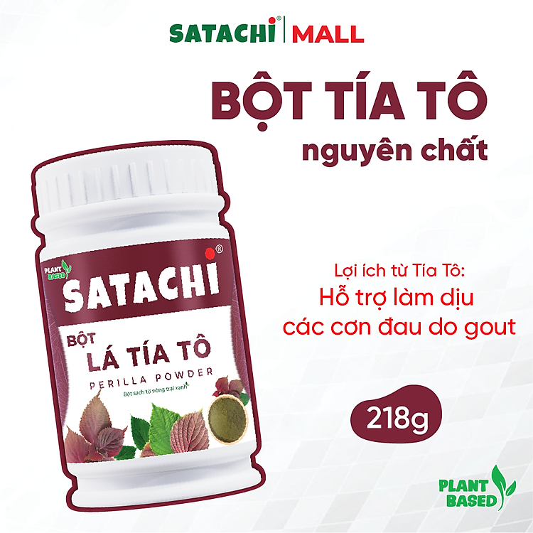 Bột Tía Tô Nguyên Chất SATACHI – 100% Lá Tía Tô – Hộp 68g & 218g