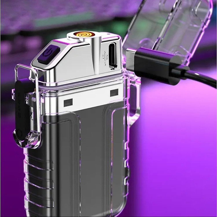 Bật Lửa Điện 3 Chức Năng, Đèn Pin LED 3 Chế Độ, Móc Khoá Tiện Lợi, Sạc Nhanh Type C, Chống Nước IPX6 - Ảnh 3