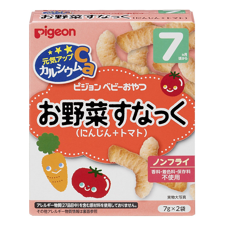 Bánh Ăn Dặm Cho Bé Vị Cà Rốt Và Cà Chua Pigeon (14g)