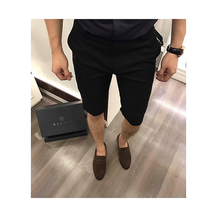 quần short tây nam vải âu