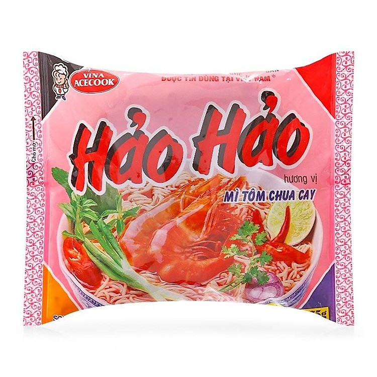 Combo 10 gói mì Gói Hảo Hảo Hương Vị Tôm Chua Cay Acecook (75g)