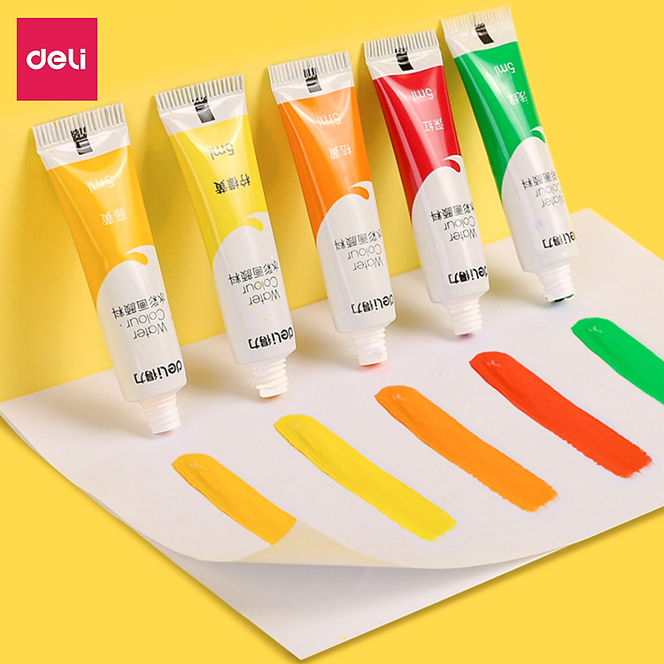 Màu Nước Dạng Tuýp 5ml Deli (12 màu) - Ảnh 6